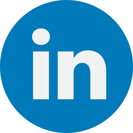 The LinkedIn logo featuring white lowercase letters 'in' inside a blue circle.